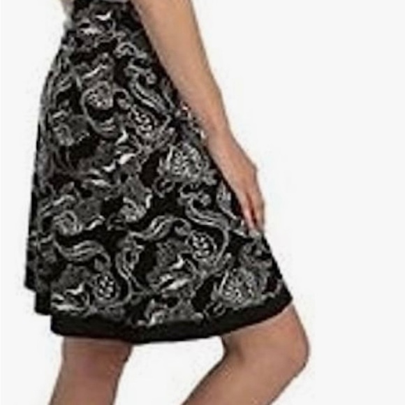 Colorado Women's Clothing Tranquility 21" Print / Solid Reversible Skirt Sz M - Picture 1 of 9